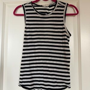 ALC Striped Black and White Sleeveless Top
